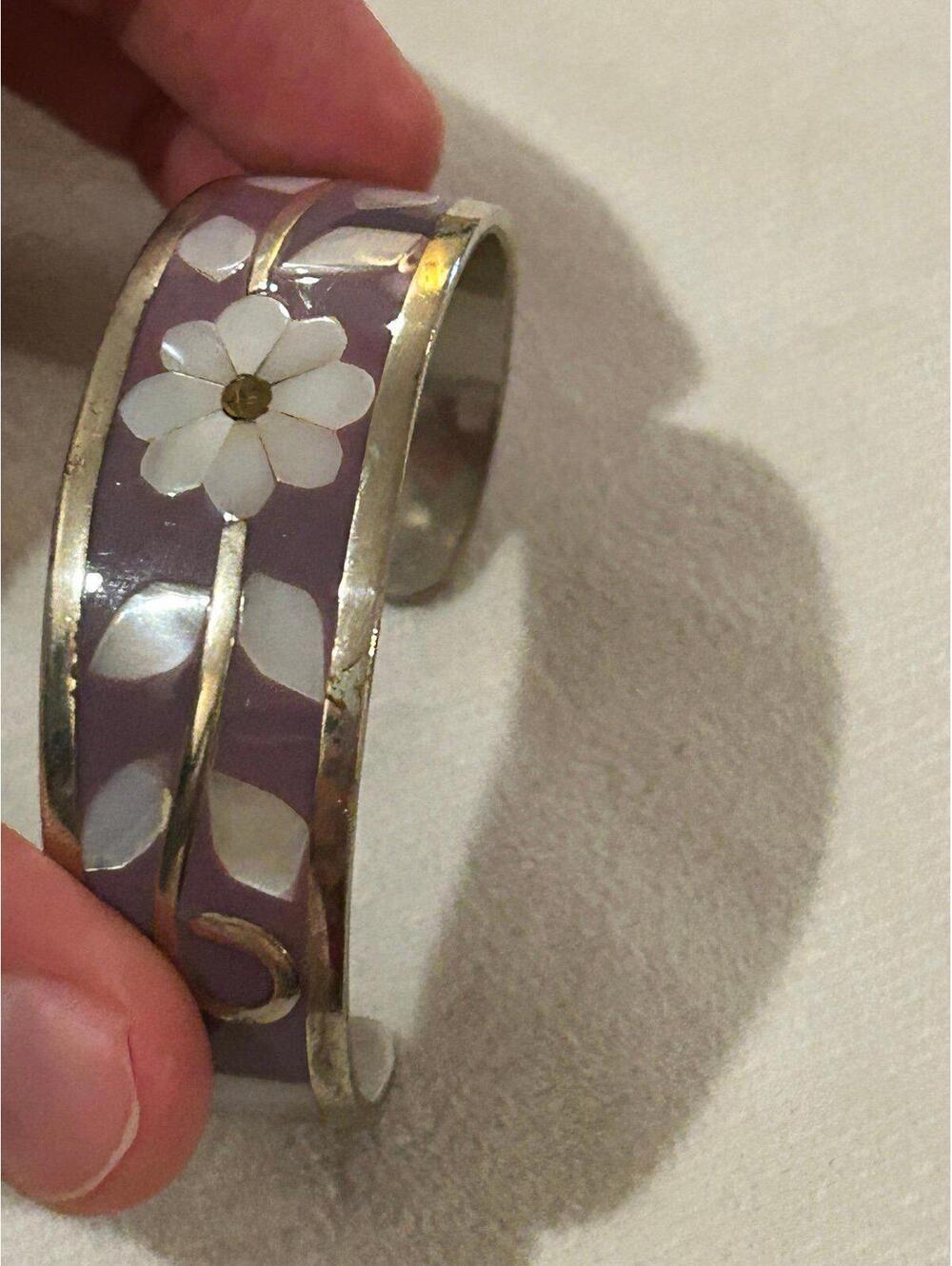bracelet made in Mexico flower 925 sterling silver - Picture 9 of 12